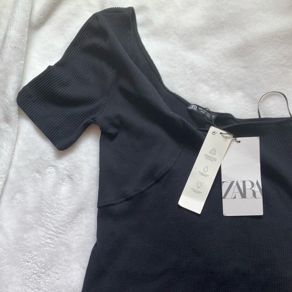 Zara: Black One-Shoulder Dress- M - Picture 10 of 14